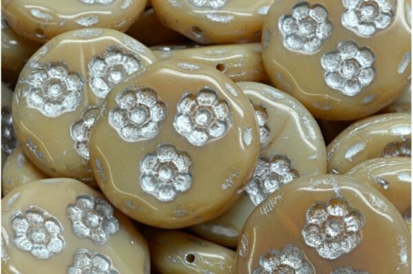 Flower Trio Coin Bead 21mm - Image 1