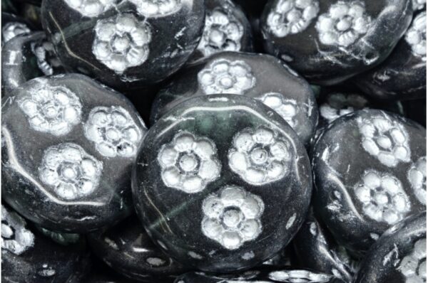 Flower Trio Coin Bead 21mm - Image 1