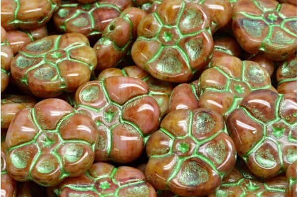 Primrose flower beads 15x15mm - Image 1