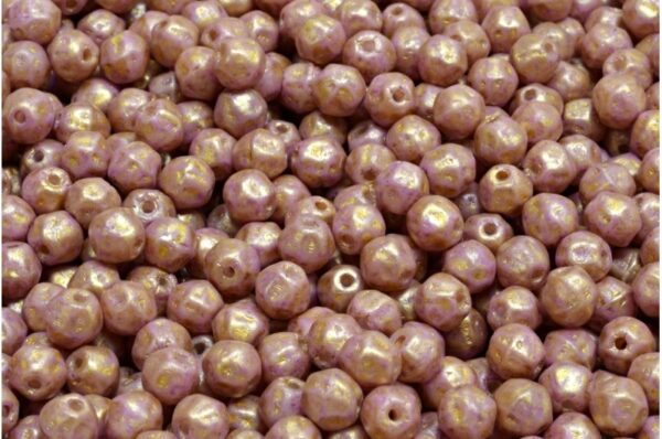 Fancy Round Druck Beads 4x4mm - Image 1