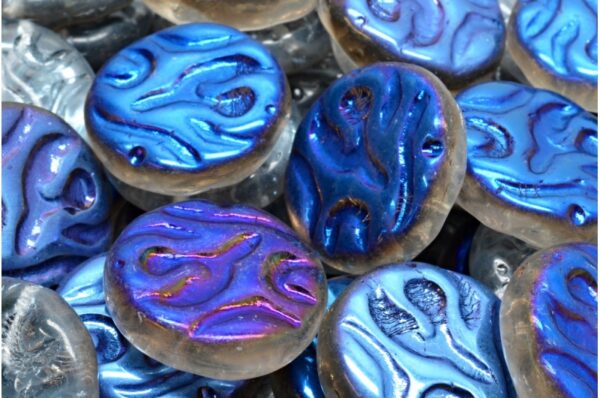 Flat Round Designed Beads 20x20mm - Image 1