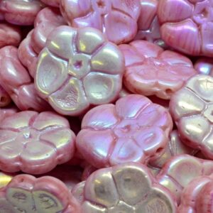 Primrose flower beads 15x15mm