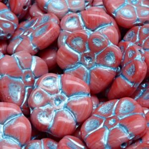 Primrose flower beads 15x15mm