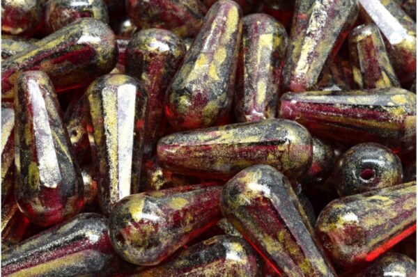 Firepolished Drop Beads 20x9mm - Image 1
