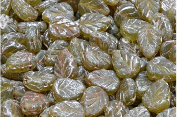 Mint Leaf Beads 10x8mm - Image 1
