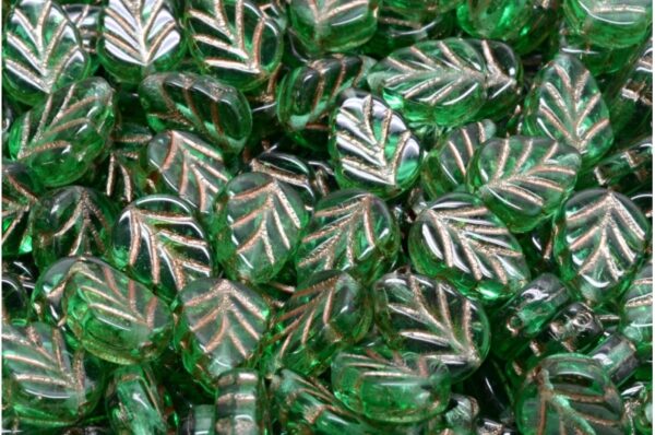 Mint Leaf Beads 10x8mm - Image 1