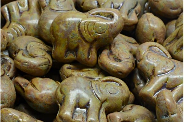 Elephant Beads 20x21mm - Image 1