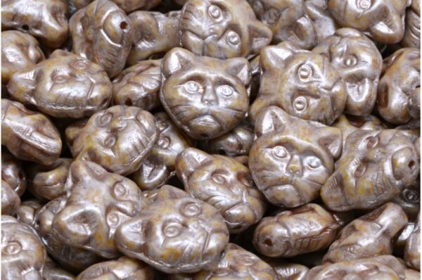 Cat Head Beads  13mm - Image 1