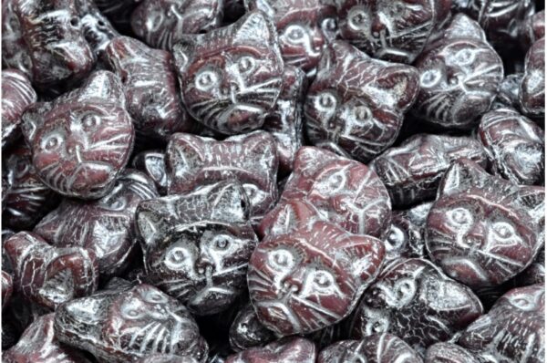 Cat Head Beads  13mm - Image 1