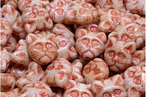 Cat Head Beads  13mm - Image 1