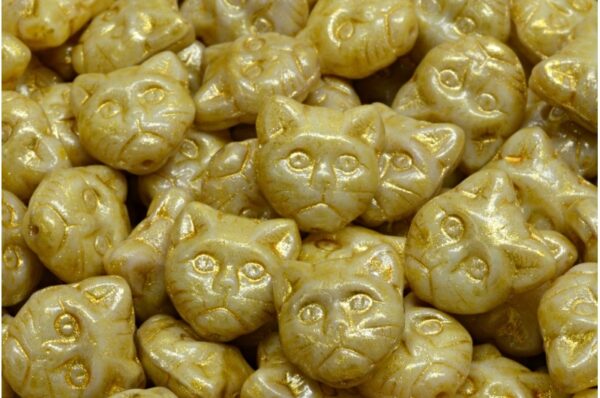 Cat Head Beads  13mm - Image 1