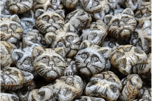 Cat Head Beads  13mm - Image 1
