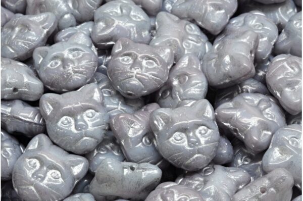 Cat Head Beads  13mm - Image 1