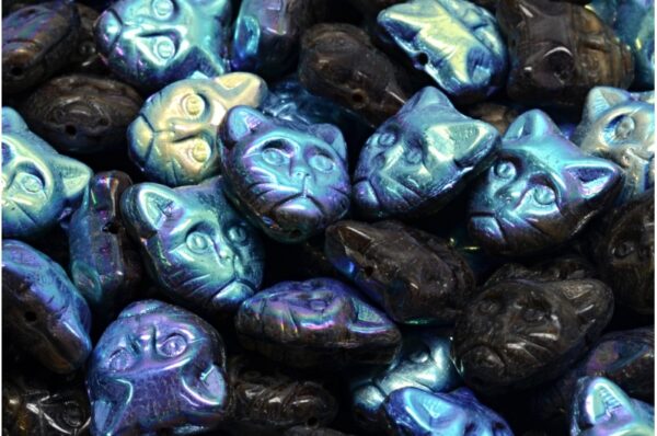 Cat Head Beads  13mm - Image 1