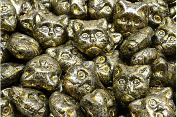 Cat Head Beads  13mm - Image 1