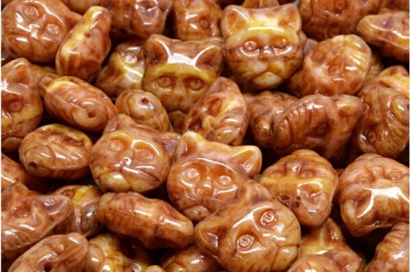 Cat Head Beads  13mm - Image 1