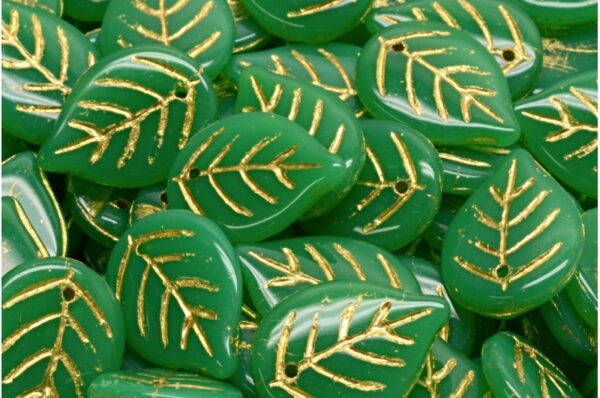 Apple Leaf Beads 18x13mm - Image 1