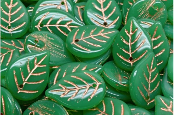 Apple Leaf Beads 18x13mm - Image 1