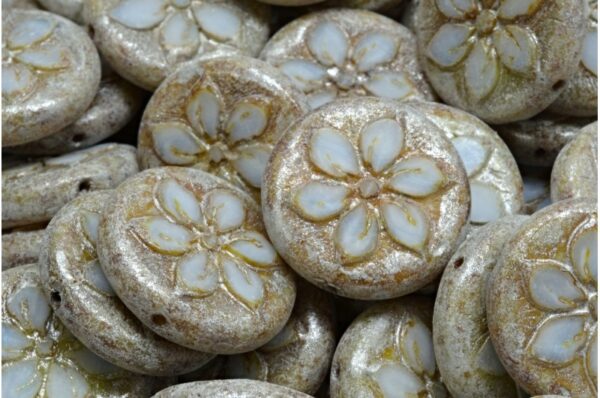 Flower Coin Beads 18x18mm - Image 1