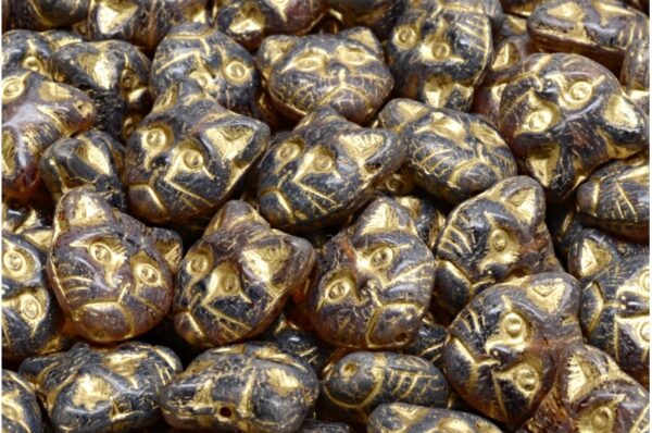 Cat Head Beads  13mm - Image 1