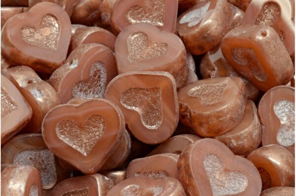 TCB Heart Beads 14x12mm - Image 1