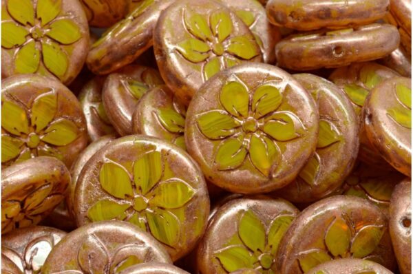 Flower Coin Beads 18x18mm - Image 1