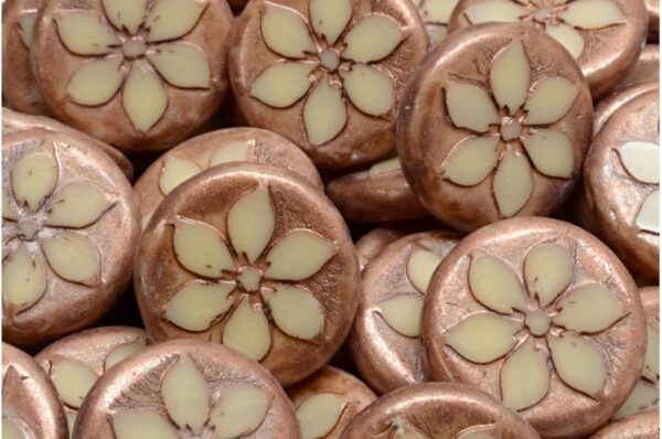 Flower Coin Beads 18x18mm - Image 1
