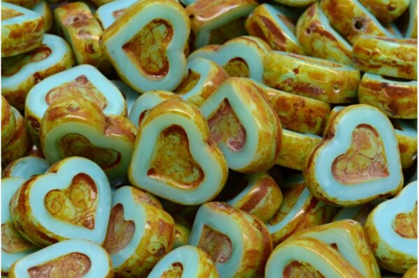 TCB Heart Beads 14x12mm - Image 1