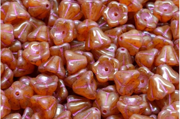 Bell Flower Beads 6x8mm - Image 1
