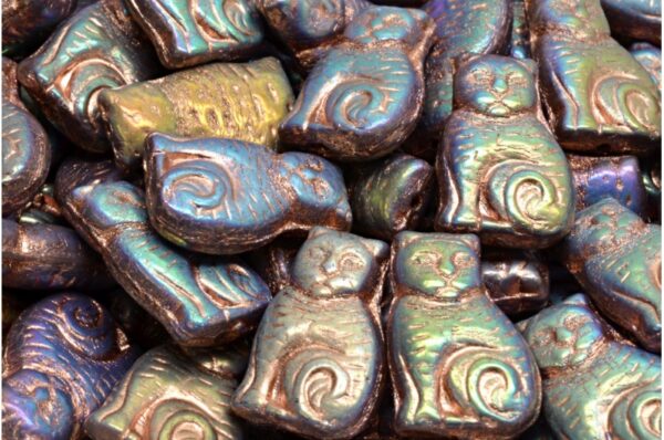 Cat beads 17x11mm - Image 1