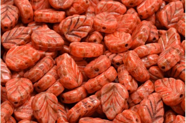 Mint Leaf Beads 10x8mm - Image 1