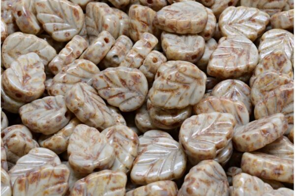 Mint Leaf Beads 10x8mm - Image 1