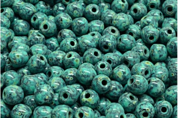 Round Druck Beads - Big Hole 1,5mm - Image 1