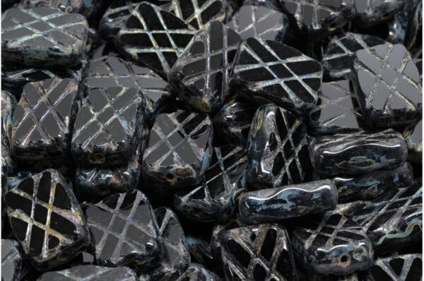 TCB Designed Rectangle Beads 12x8mm - Image 1