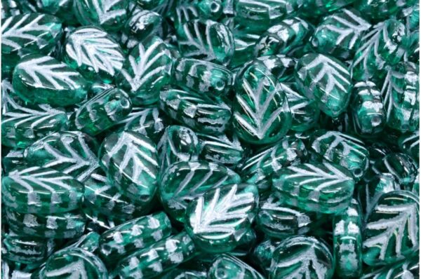 Mint Leaf Beads 10x8mm - Image 1