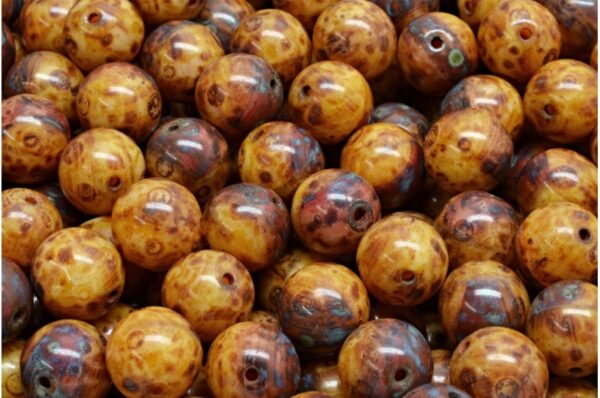 Round Druck Beads 8mm - Image 1