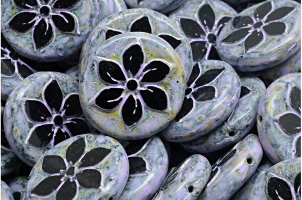 TCB Flower Coin Beads 18x18mm - Image 1