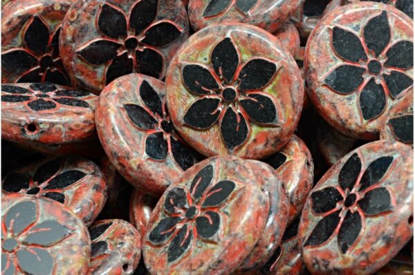TCB Flower Coin Beads 18x18mm - Image 1