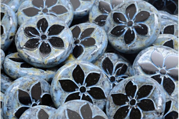 TCB Flower Coin Beads 18x18mm - Image 1