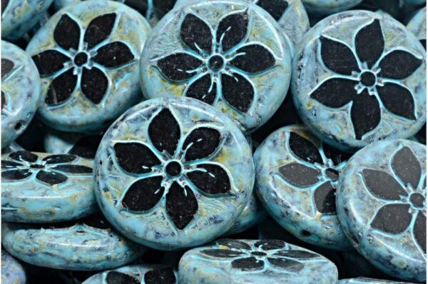 TCB Flower Coin Beads 18x18mm - Image 1