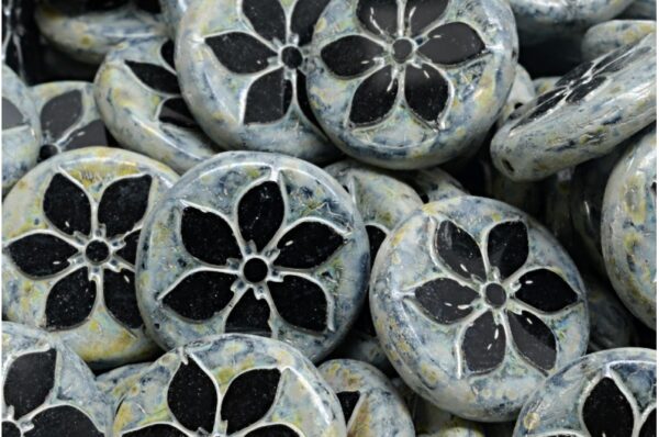 TCB Flower Coin Beads 18x18mm - Image 1