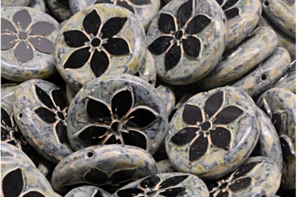 TCB Flower Coin Beads 18x18mm - Image 1
