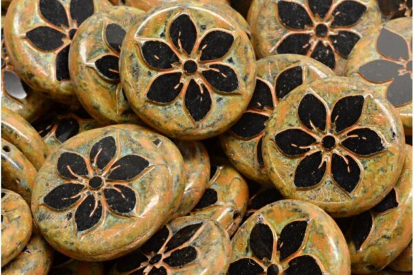 TCB Flower Coin Beads 18x18mm - Image 1