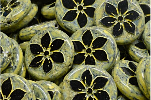 TCB Flower Coin Beads 18x18mm - Image 1