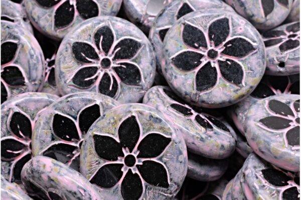 TCB Flower Coin Beads 18x18mm - Image 1