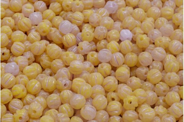 Melon Beads 4x4mm - Image 1