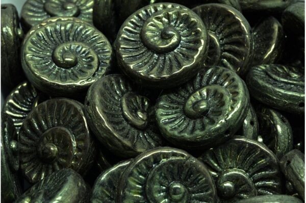Fossil Shell Beads 18x18mm - Imagen 1