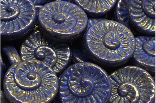 Fossil Shell Beads 18x18mm - Image 1