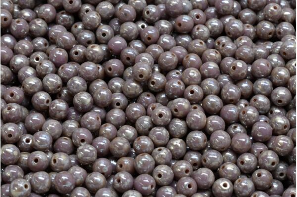 Round Druck Beads 4mm - Image 1