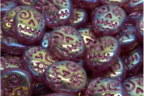 Woodoo Funny Face Beads 16x13mm - Image 1